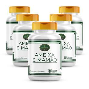 Ameixa E Mamão Antioxidante 100% Puro Natural Caps 5 Potes