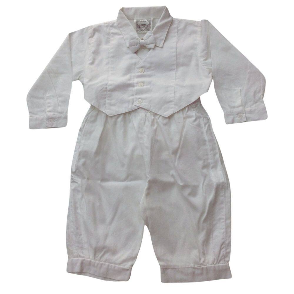 Conjunto Batizado infantil masc Prima Linea branco