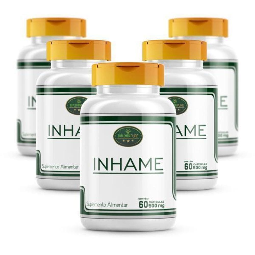 Inhame Puro Cápsulas 500Mg 5 Frascos Dioscorea