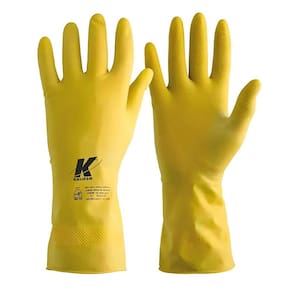 Luva Multiuso Látex Amarela 9/G Kalipso