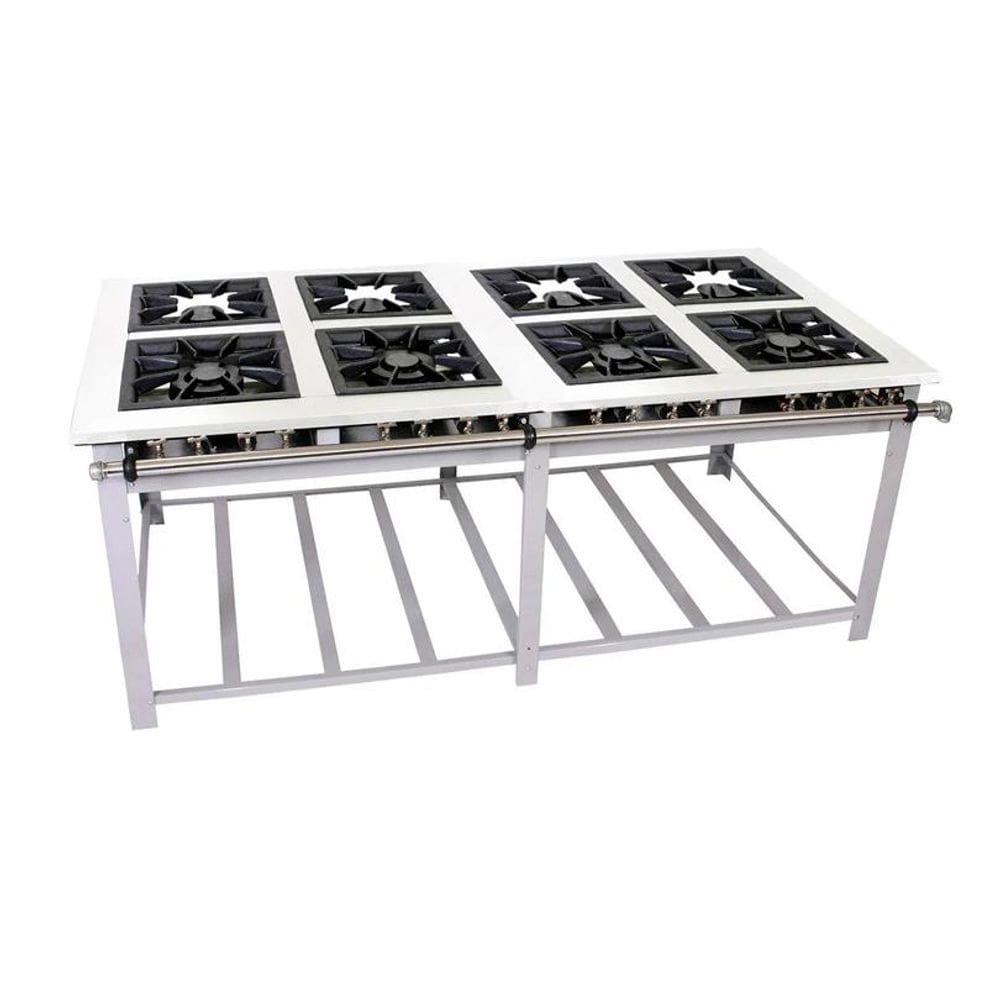 Fogão Industrial Inox 8 Queimadores Duplos MI8 Venâncio