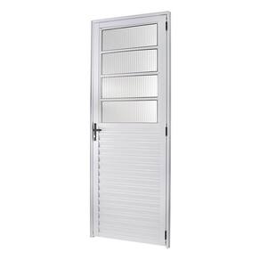 Porta basculante 2,10x80 lado ESQUERDO no alumínio branco