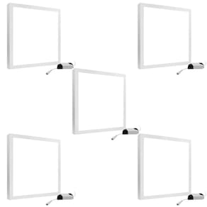 5 Painel Plafon Luminaria Led Sobrepor 45W 60X60 Branco-Frio