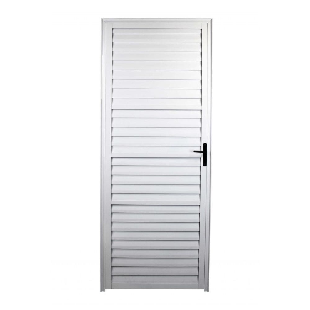 Porta palheta 2,10x80 lado ESQUERDO no alumínio branco