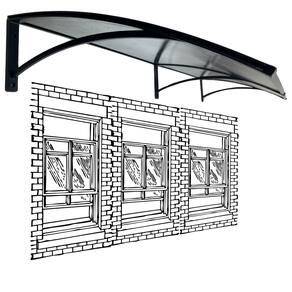 Toldo para Proteção Janelas 1,5 metro x 50cm Preto e Fumê