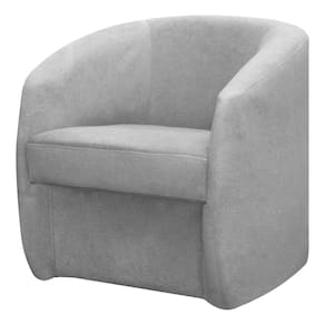 Poltrona Decorativa Orgânica FLY para Sala Recepção Estética Linho Boucle Cinza SOFA STORE