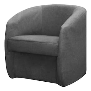Cadeira Decorativa Conceito Orgânico FLY para Sala Bouclê Cinza Escuro SOFA STORE
