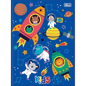 Caderno (PEQUENO) Brochura 1/4 Sapeca Kids 96 Folhas Menino/Menina 14x20cm Tilibra | Costurado | Recados