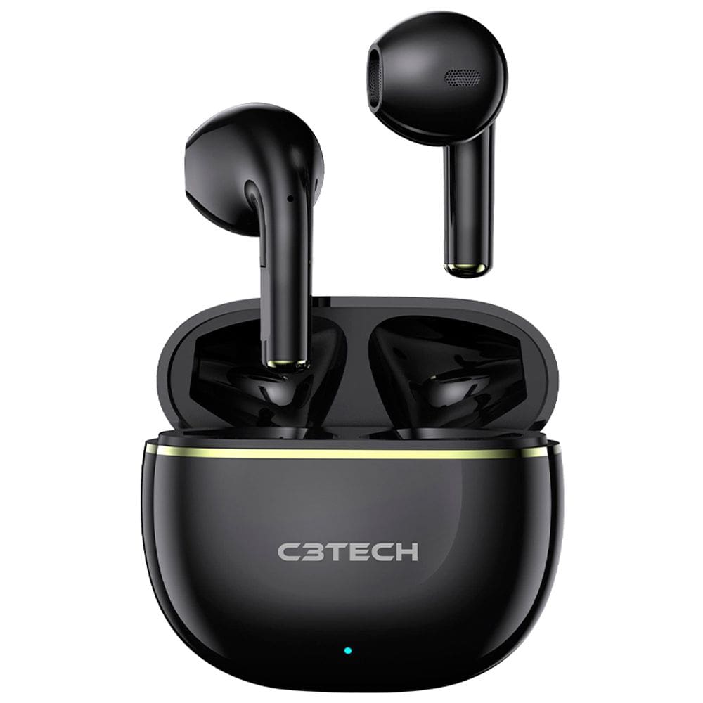 Fone de Ouvido C3Tech Sem Fio, Intra-Auricular, Bluetooth 5.1, Microfone Integrado, EP-TWS-30BK - Preto