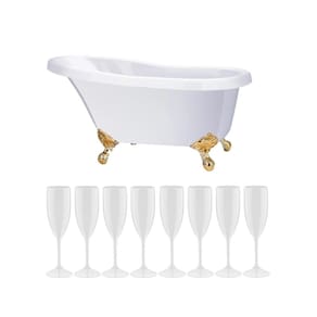 Kit Champanheira Grande Banheira Para 8 Garrafas + 8 Taças