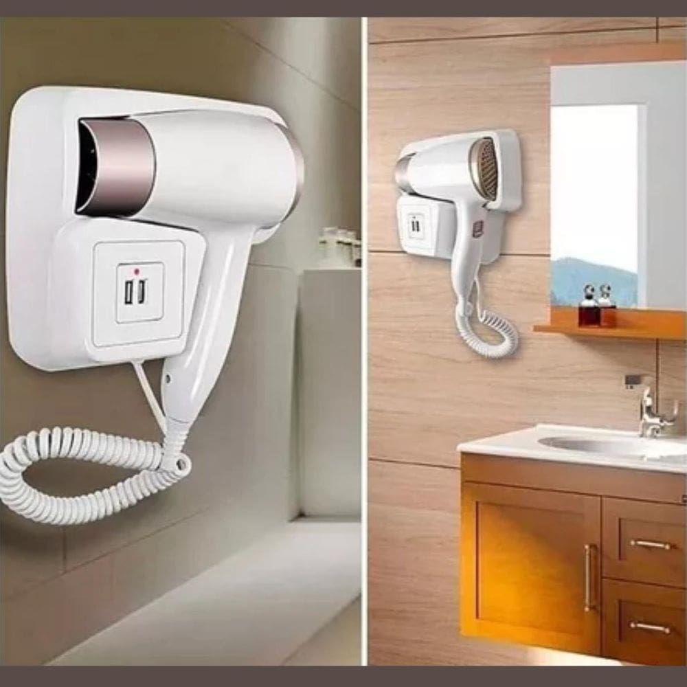 Mini Secador De Cabelo Portátil 220V Para Banheiro Hotel