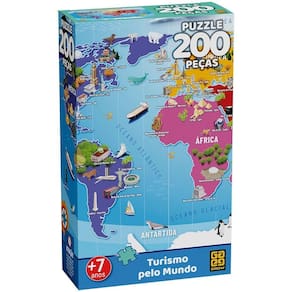 Puzzle 200 Peças Turismo Pelo Mundo