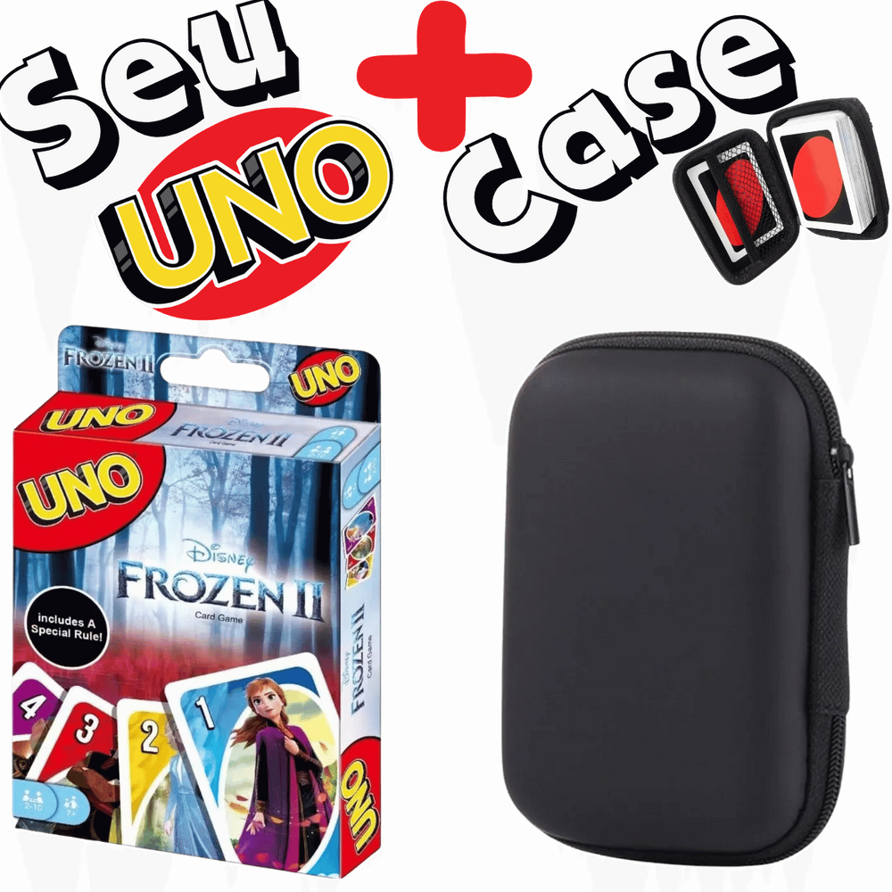 Kit Case + Jogo de Cartas UNO - Frozen 2