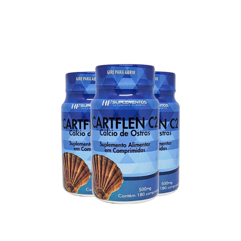 3X Cartflen C2 Calcio De Ostras 180 Cps Hf Suplementos
