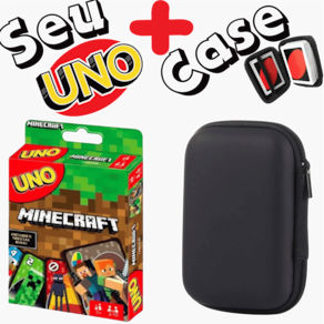Kit Case + Jogo de Cartas UNO - Minecraft