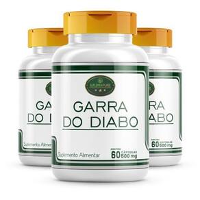 Kit 3 Frascos Cáps Garra Do Diabo - Harpagophytum Procumbens