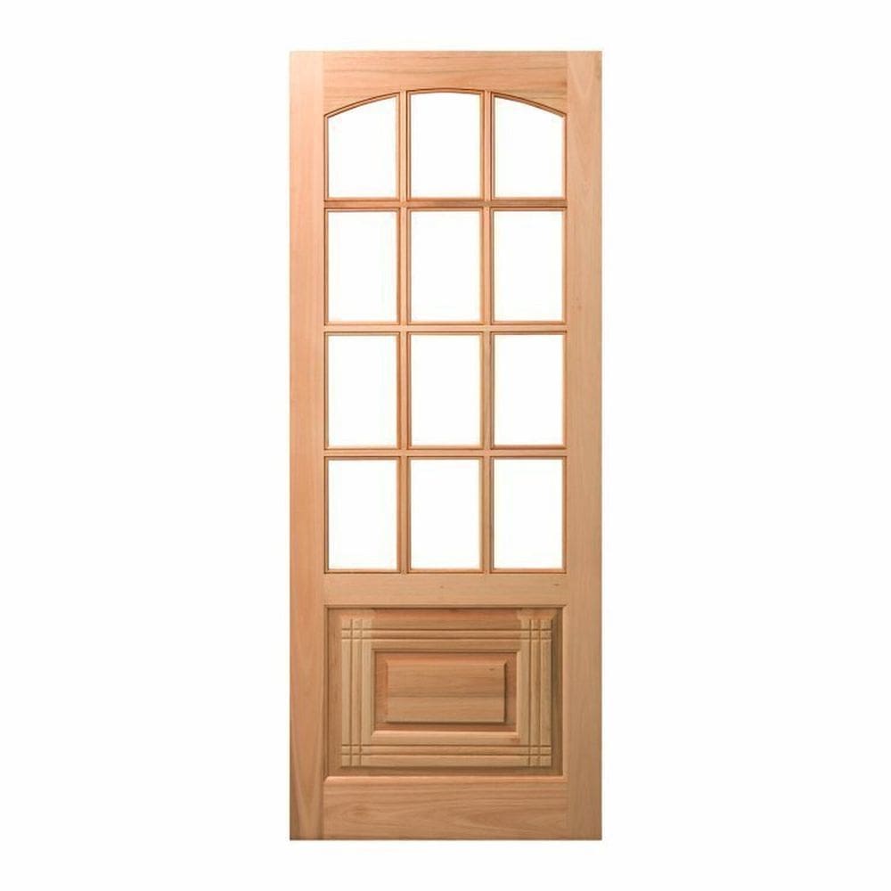 Kit com 2 Folhas de Porta Maciça 210x80cm Eucalipto PM12 Nipônica Cruzeiro Portas Natural
