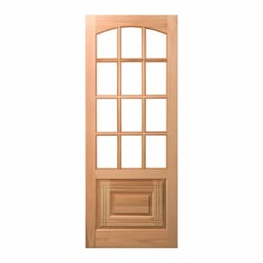 Kit com 2 Folhas de Porta Maciça 210x80cm Eucalipto PM12 Nipônica Cruzeiro Portas Natural