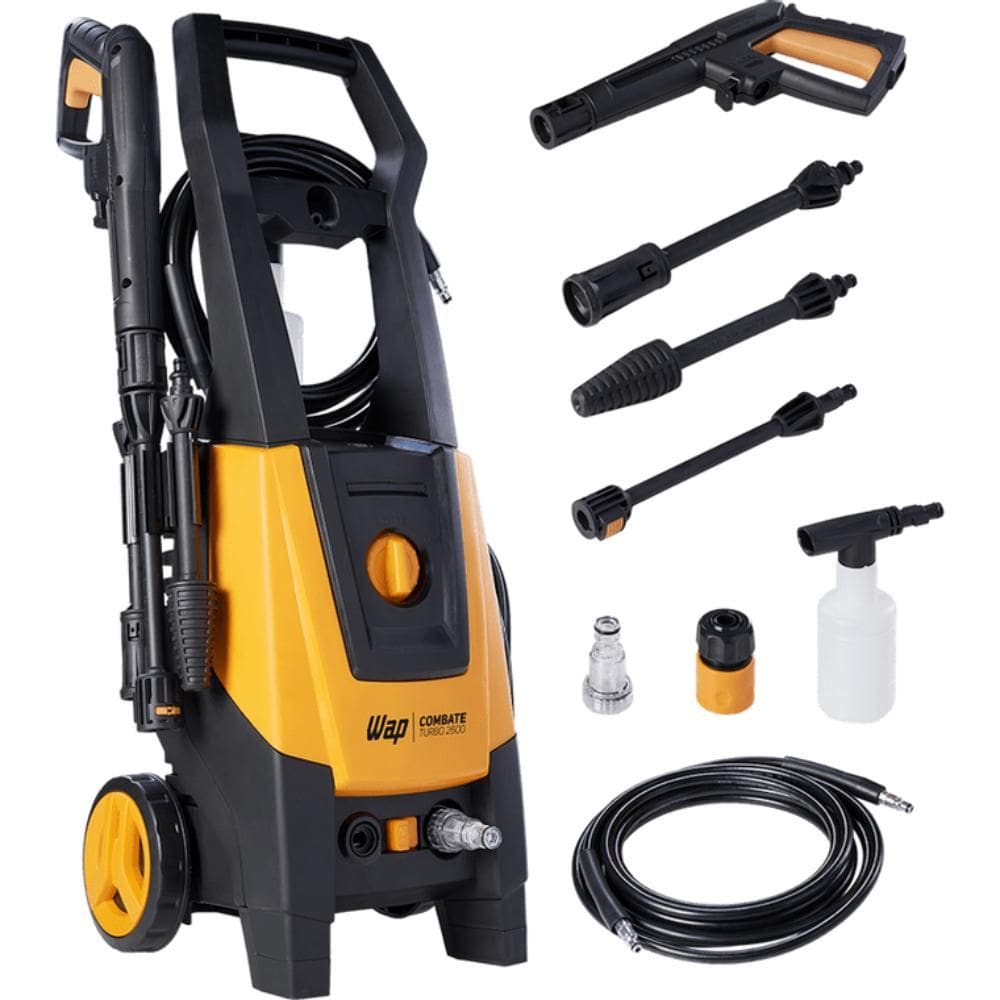 Lavadora de Alta Pressão WAP 1700W 2100PSI Combate Turbo 2600 Amarelo/Preto 220V