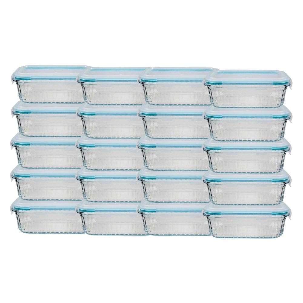 20 Potes Vidro 370ML Hermético Forno/Freezer Marmita Lanche