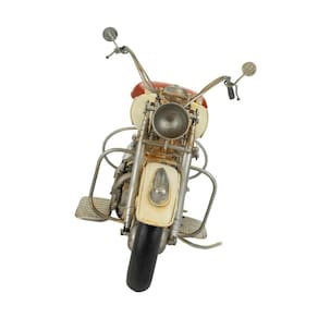 Miniatura Motocicleta Branca 20x35x14cm - Tudo em Caixa