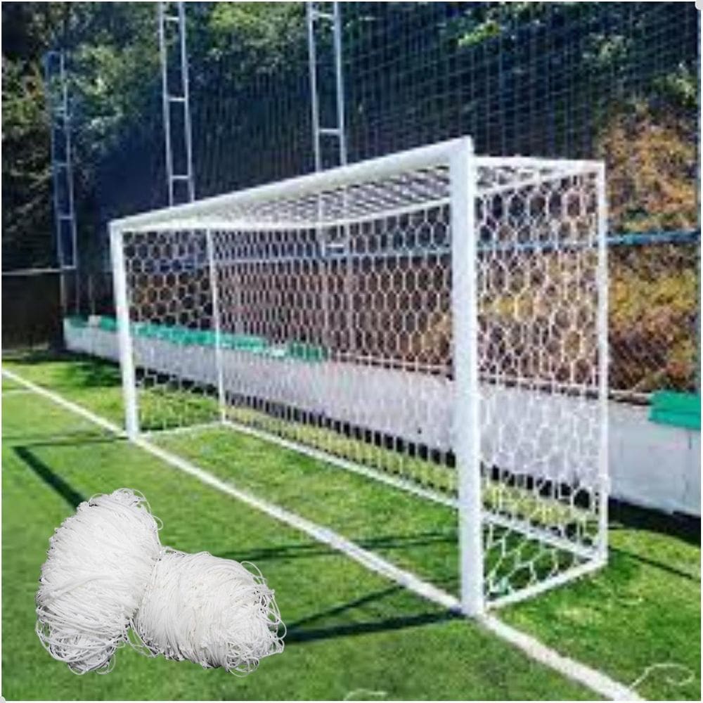 Par Rede Futebol Society 4Mts Caixote Colméia Fio 4Mm Seda