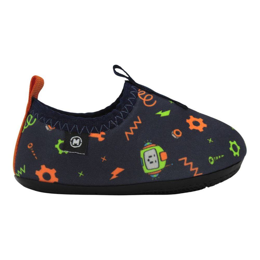 Tênis Molekinho Baby Lycra Robôs Multi Azul Marinho
