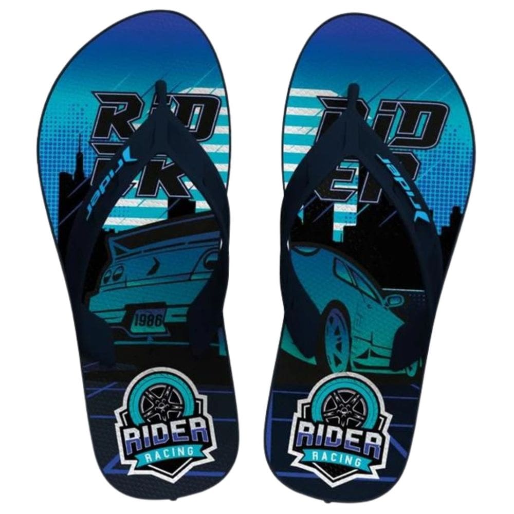 Chinelo De Dedo Rider Infantil Street Joy Azul Preto Azul