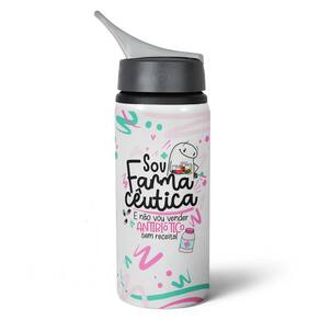 Garrafa Squeeze NK Flork Profissões - Sou Farmacêutica