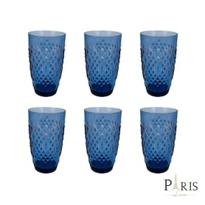 Conjunto 6 Copos de Acrílico Azul 15,5cm RJW0008 BTC