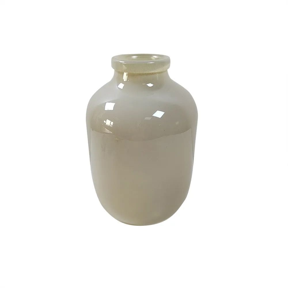 Vaso Decorativo de Vidro Branco 23cm BH0370 BTC