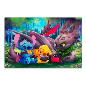 Quebra-cabeça Stitch Banguela E Pikachu 48 Peças