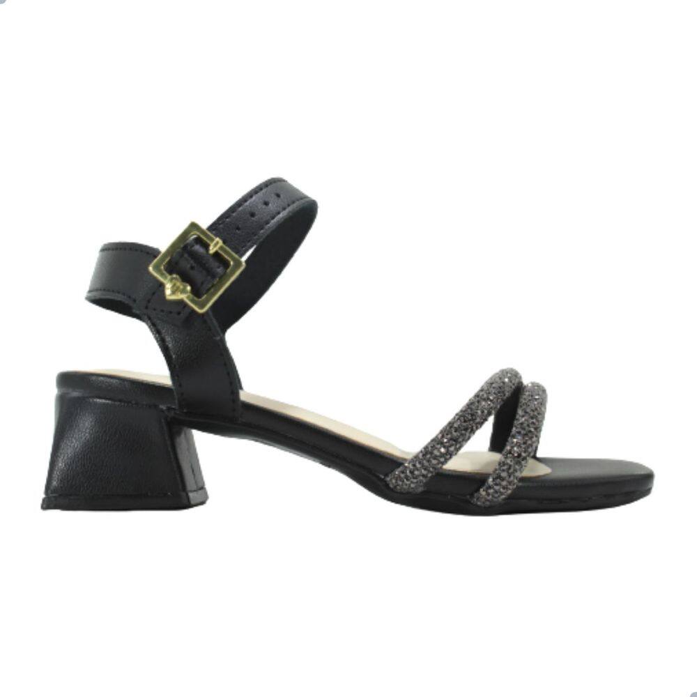 Sandália Molekinha Strass Black Diamond