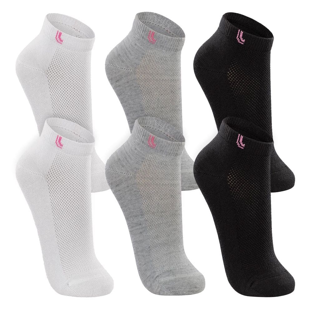 Kit 6 Pares Meia Lupo Feminina Cano Curto Branco Cinza Preto