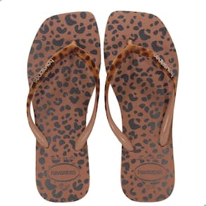 Chinelo Havaianas Slim Square Velvet Ferrugem