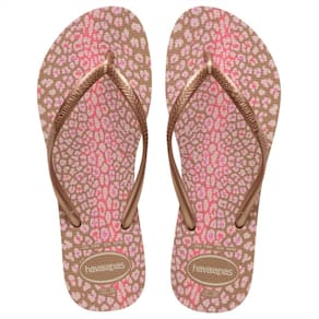 Chinelo Havaianas Slim Animals Rose Gold