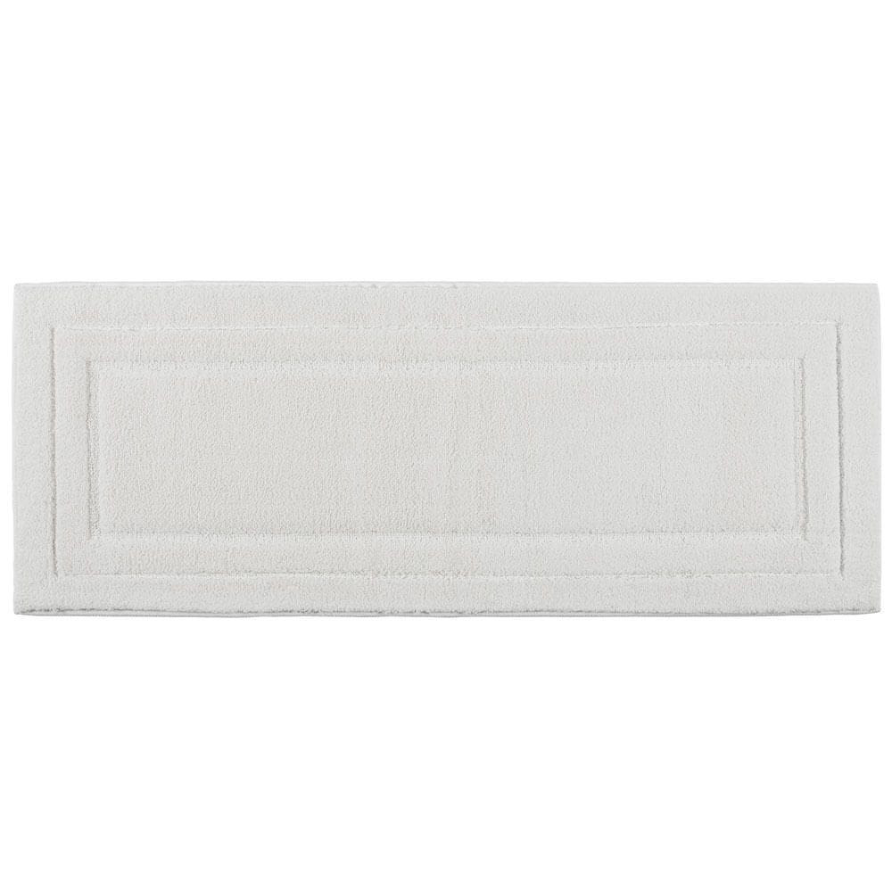Tapete de Banheiro ou Quarto Microfibra Base Látex Antiderrapante Vizapi Golden 55x140cm Branco
