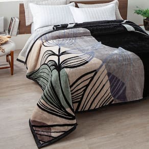 Cobertor Casal Antialérgico Raschel Jolitex 1,80x2,20m Miramare Cinza
