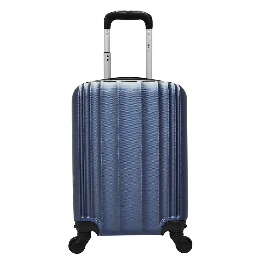 Mala de Bordo Pequena para Viagem em Abs Yins 21023 Cadeado Integrado Rodas Giro 360º Azul Pp