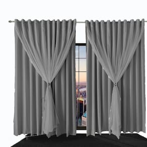 cortina para quarto e sala blecaute Ana 2,00 x 1,50 bege