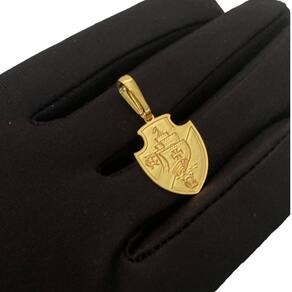 Pingente Crvg Vasco  P  - Banhado A Ouro 18K