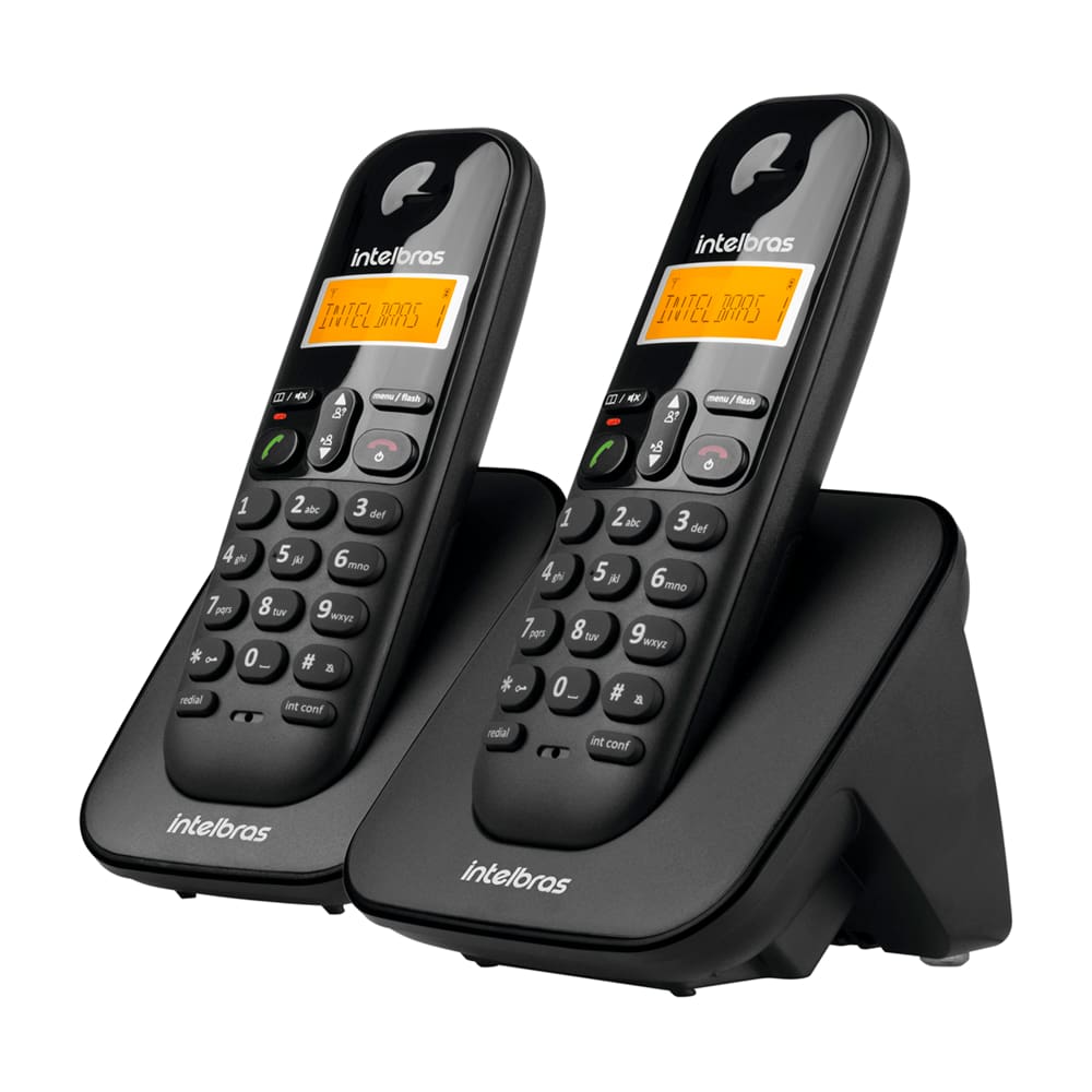 Telefone Digital Sem Fio Intelbras TS 3112 Com Ramal Adicional Incluso Preto