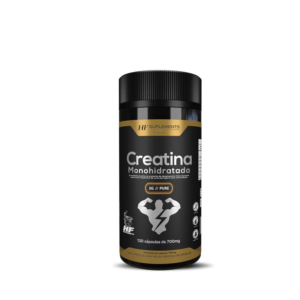 Creatina Monohidratada 3G Pure 120 Caps Hf Suplementos