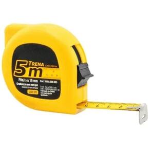 Fita Métrica 5M Aço Inox Trava Profissional