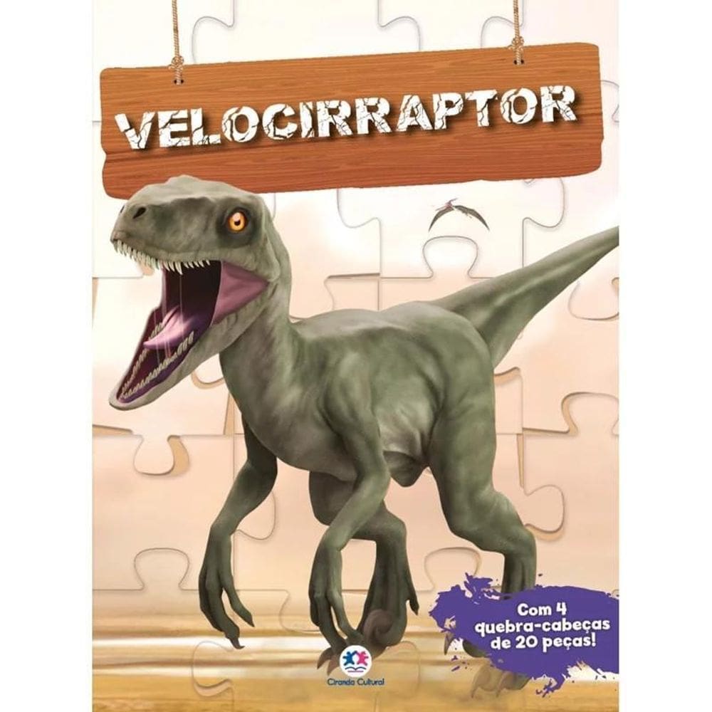 Livro Quebra-Cabeça - Velocirraptor