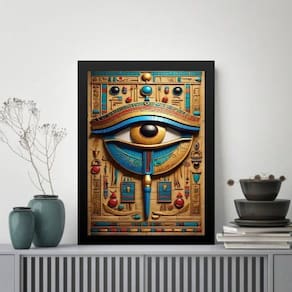 Quadro Arte Egípcia - Olho De Horus 33X24Cm