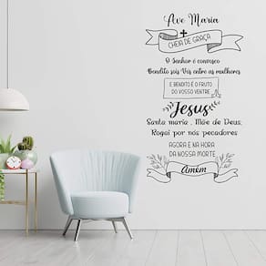 Adesivo De Parede Frase Ave Maria Mod01