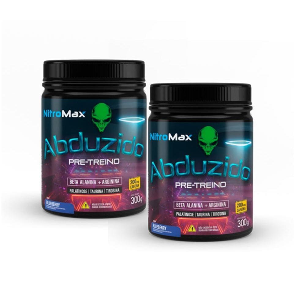 2X Abduzido Pre Treino Nitro Max Blueberry 300G