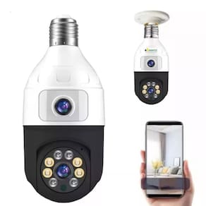 Câmera Wifi Externa Com Lente Dupla E Visão Noturna