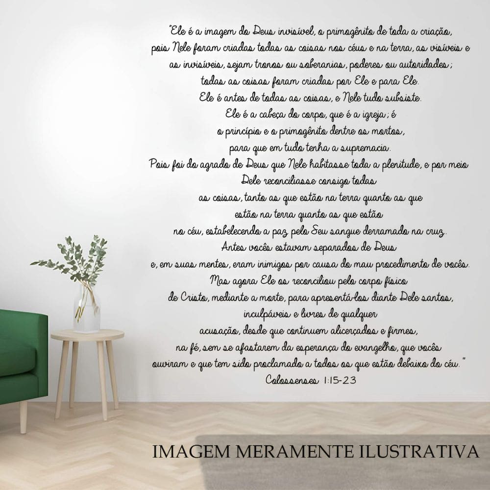 Adesivo De Parede Frase Colossenses 115-23 Mod01